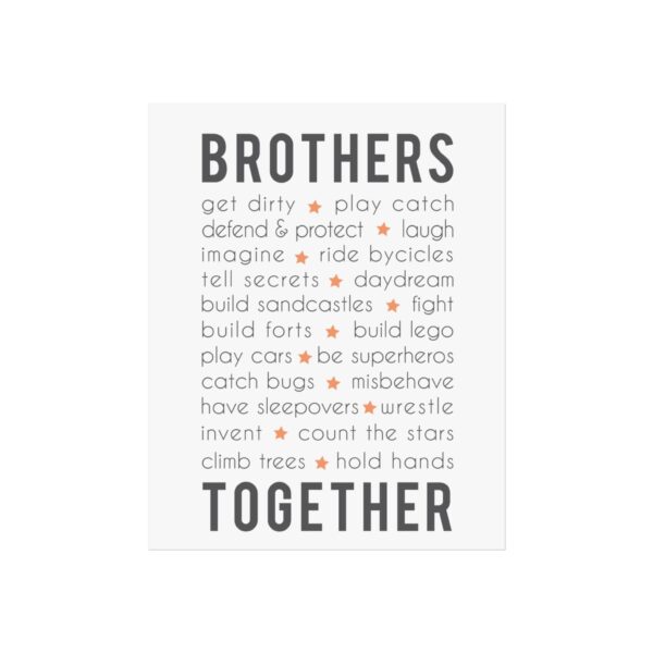 Brothers Orange & Grey A3 Fine Art Posters