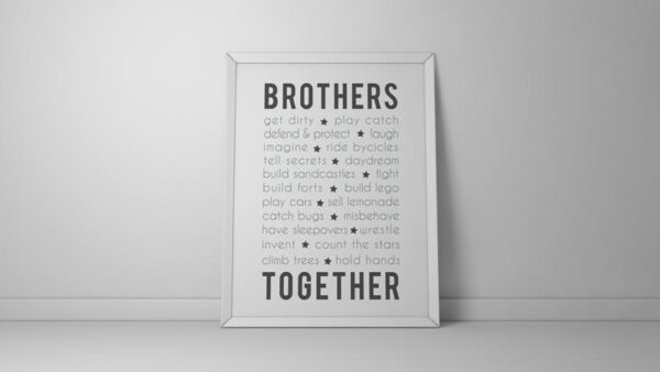 Brothers A3 Fine Art Poster - Premium Matte Finish - Image 3