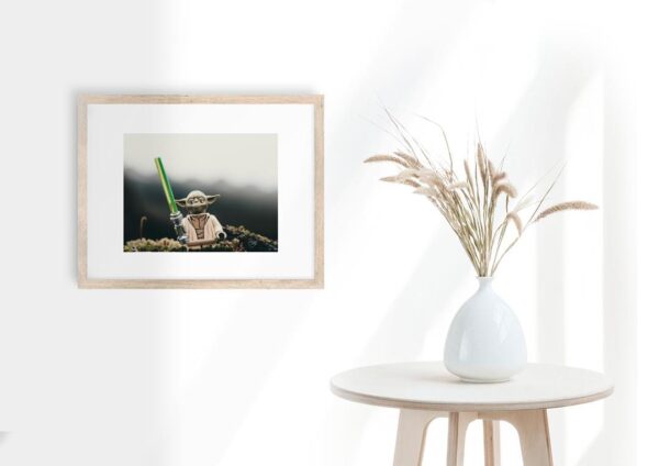 LEGO Yoda at Large Print - Star Wars Wall Art Print (A3, A4, A5) - Image 3