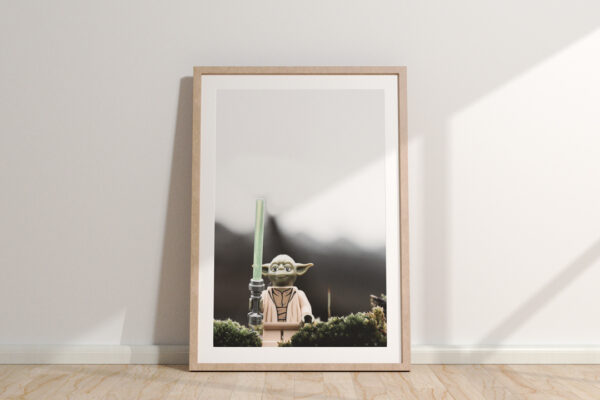 LEGO Yoda in the Wild Print - Star Wars Wall Art Print (A3, A4, A5)