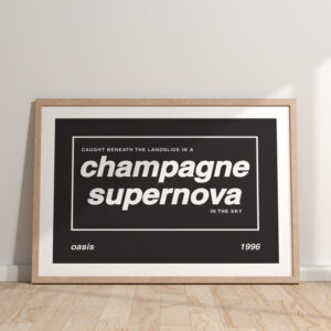 champagne supernova Oasis print