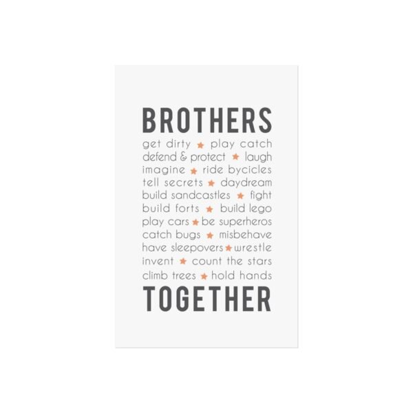 Brothers Orange & Grey A3 Fine Art Posters - Image 2