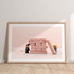 LEGO Character Jenga and Pink Wafer Print  | Premium Quality Professional Print