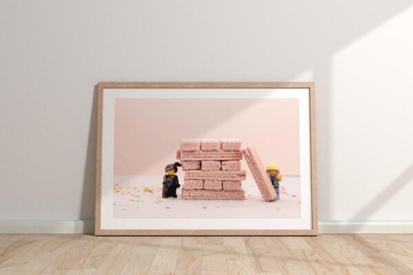 LEGO Character Jenga and Pink Wafer Print  | Premium Quality Professional Print