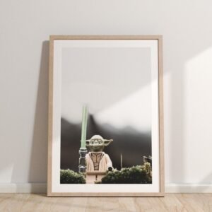 LEGO Yoda in the Wild Print - Star Wars Wall Art Print (A3, A4, A5)