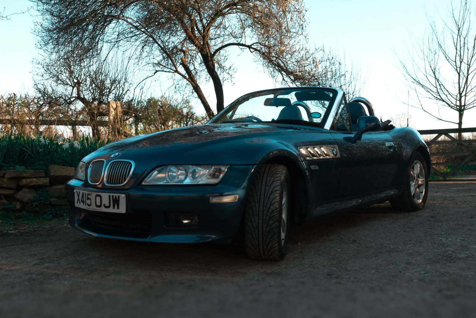 Black Land Rover Defender with a recovery kit from RED Winches for recoveries in Somerset woodland track
