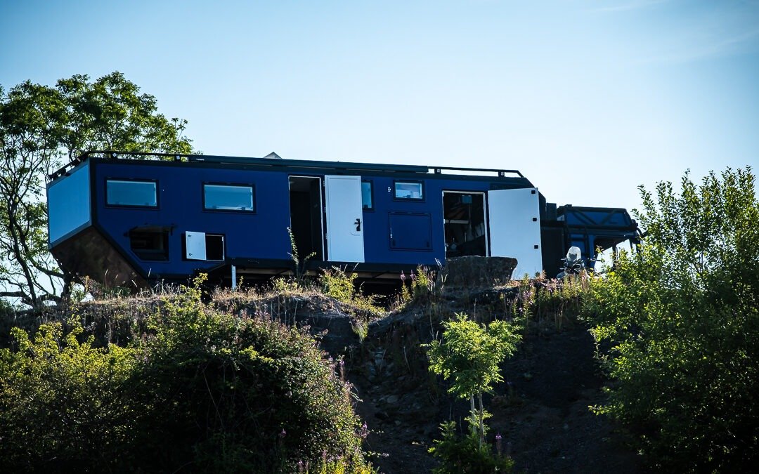 Commercial photography showing Red Winch equipment in action at quarry