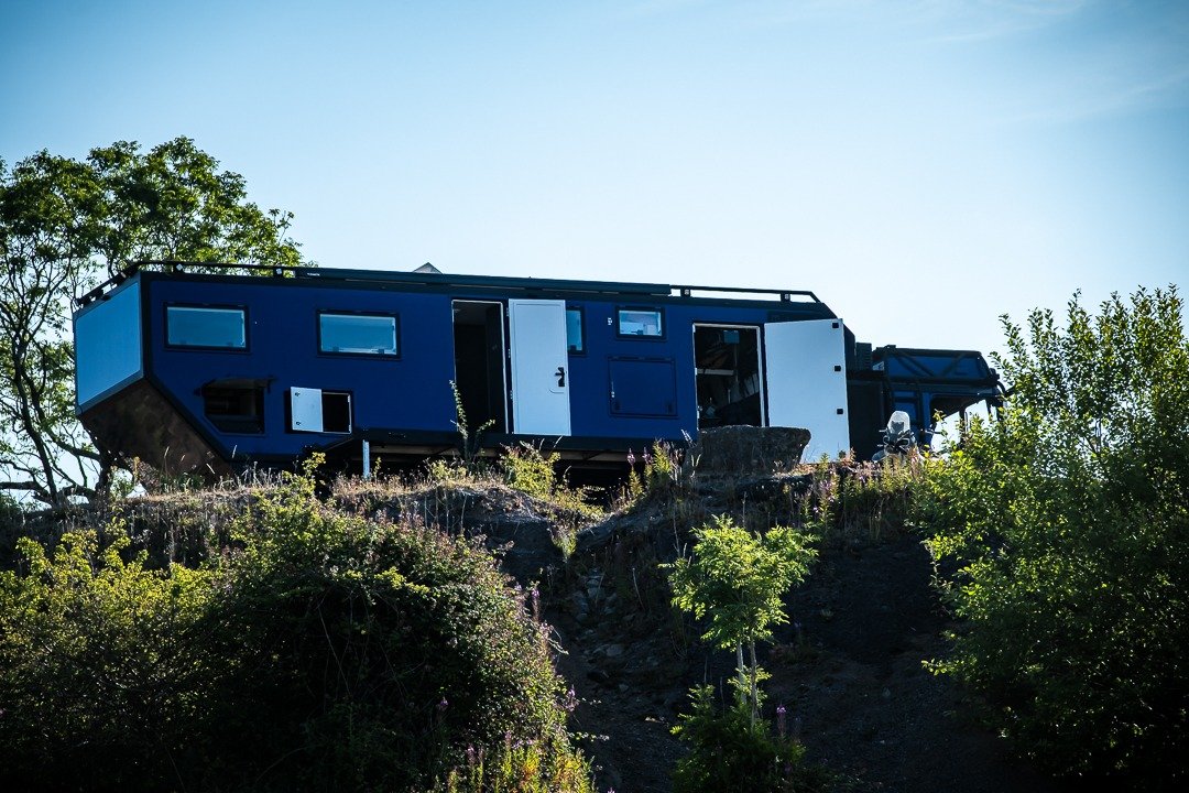 Commercial photography showing Red Winch equipment in action at quarry